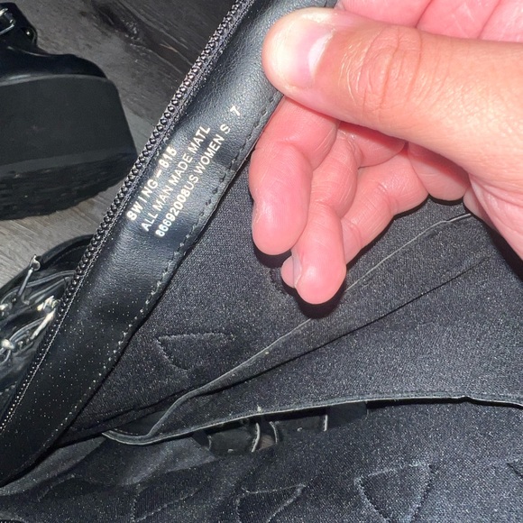 Demonia Trinity Black Platform Boots with Silver Buckles - Picture 8 of 10